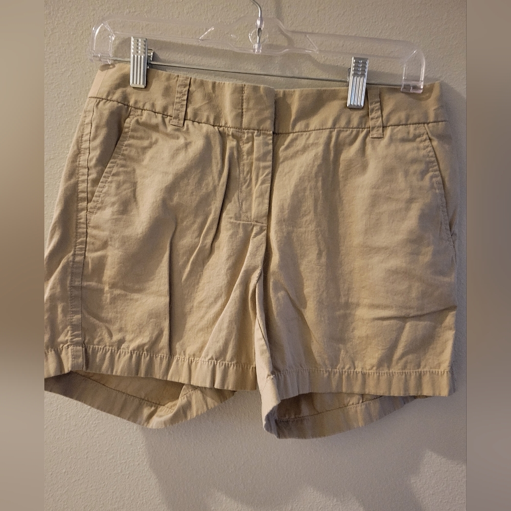 J Crew Khaki Chino Shorts Size 2